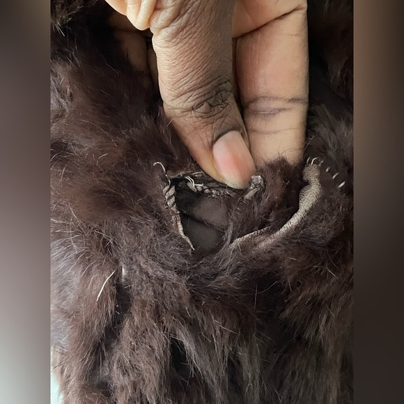 Surell for Bloomingdale's 100% Rabbit Fur Zip Vest Size S/M - Picture 10 of 11